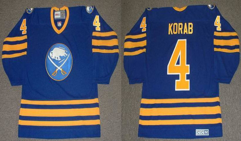 2019 Men Buffalo Sabres 4 Korab blue CCM NHL jerseys